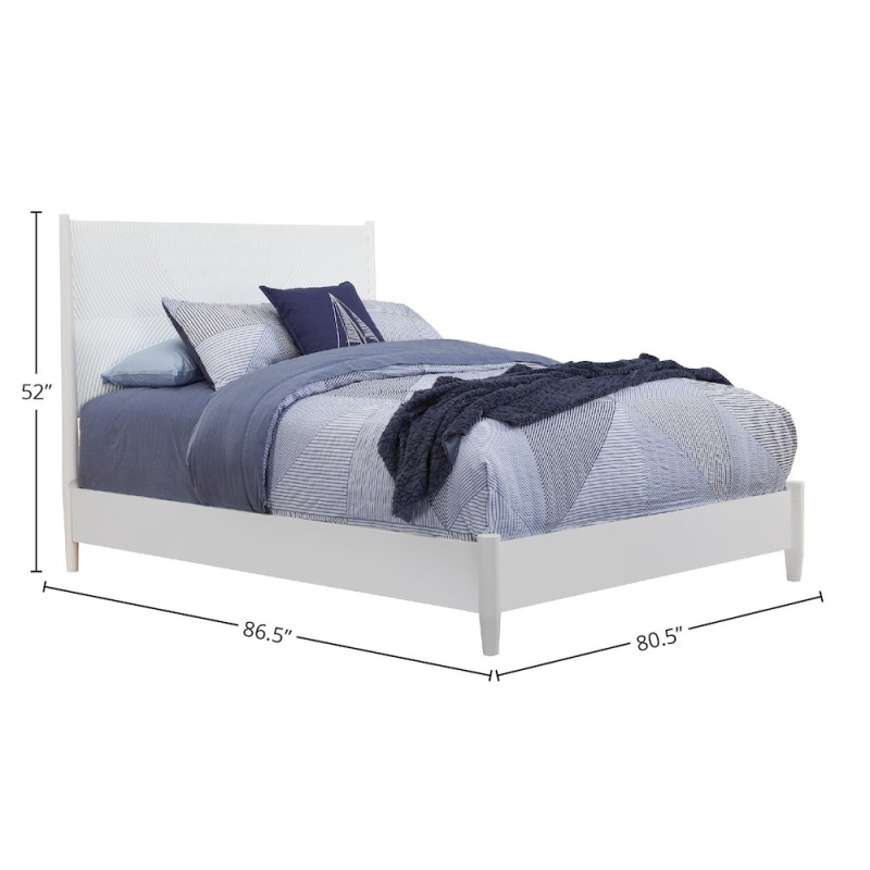 Tranquility Standard King Panel Bed, White