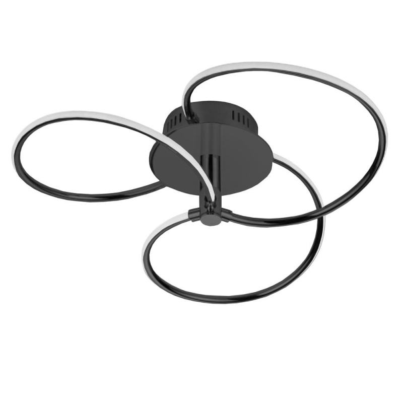 24W Semi-Flush Mount, Mb, Wh Silicone Diffuser