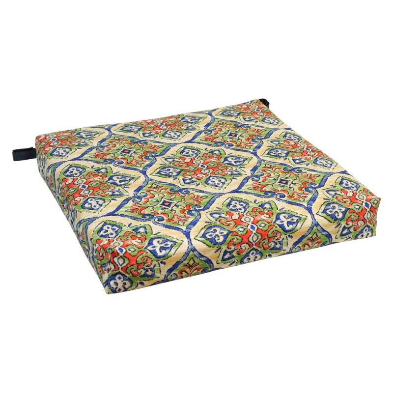 20-Inch by 19-Inch Patterned Outdoor Chair Cushion