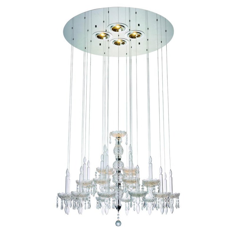Macy Pendant Lamp Large Clear Glass And Crystal