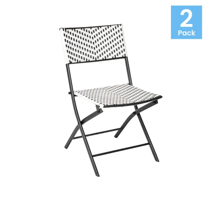 Set of 2 Modern Folding French Bistro Chairs