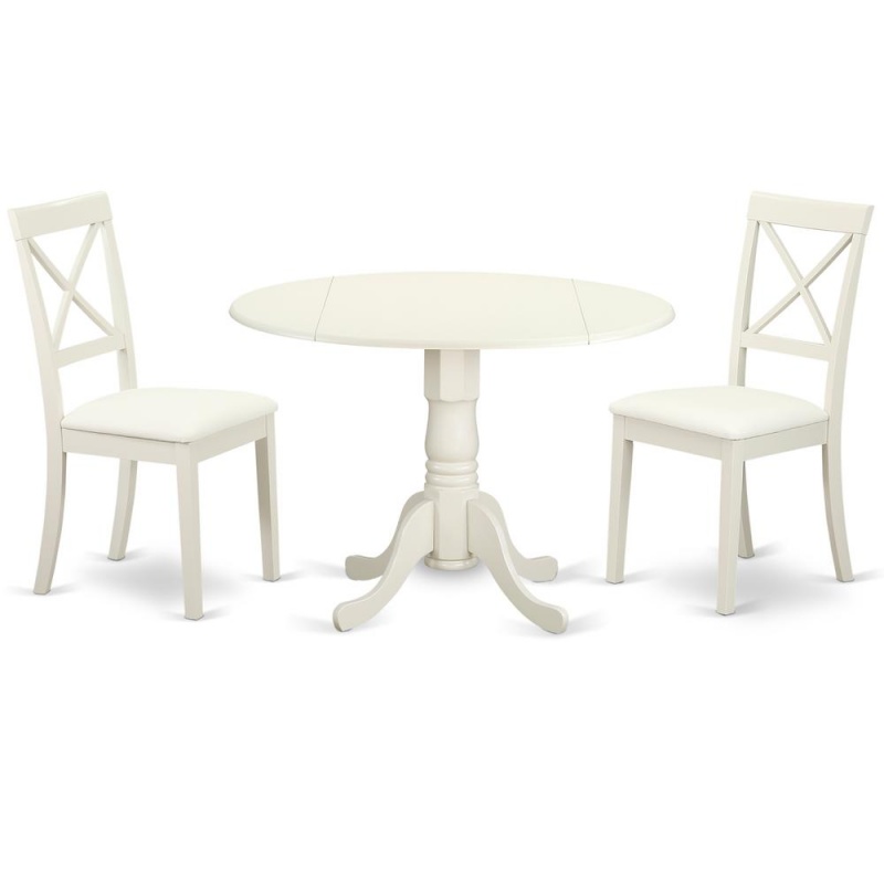 Dining Room Set Linen White, Dlbo3-Lwh-Lc