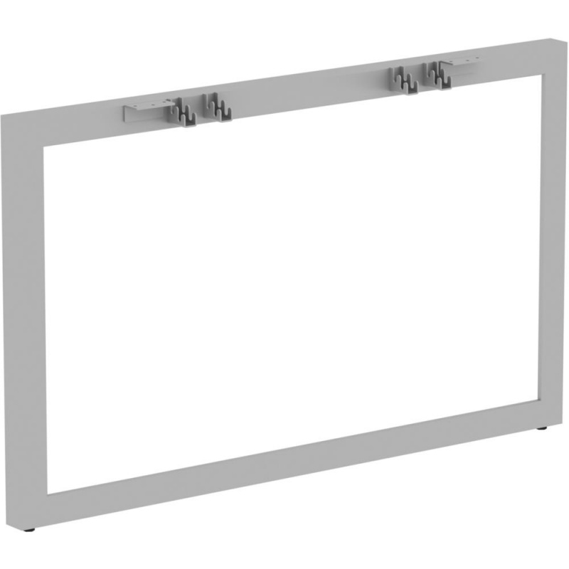 Lorell Relevance Series Wide Side Leg - 45.5" X 4" X 28.5" - Material: Metal Frame - Finish: Silver, Powder Coated