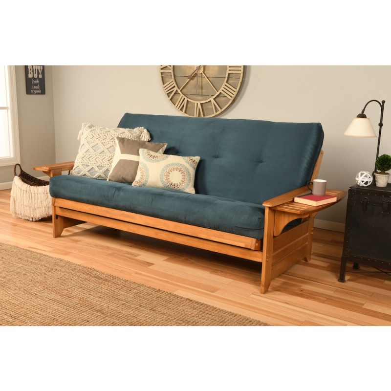 Phoenix Frame-Butternut Finish-Suede Navy Mattress