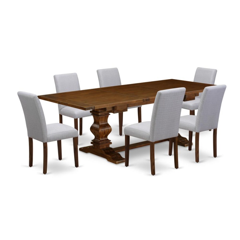 East West Furniture 7Pc Wood Dining Table Set
