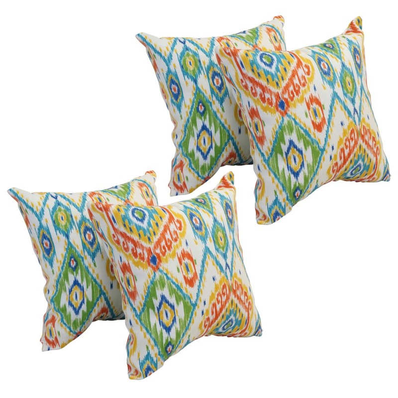 17-Inch Square Polyester Outdoor Throw Pillows (Set of 4)