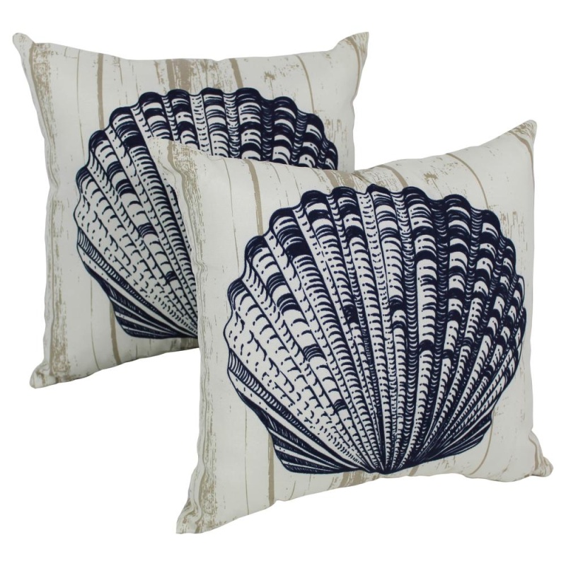 Spun Polyester 17-Inch Outdoor Throw Pillows (Set Of 2) Co-Jo15-05-S2