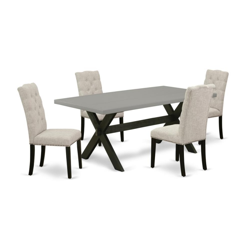 East West Furniture 5-Piece Rectangular Dinette Set