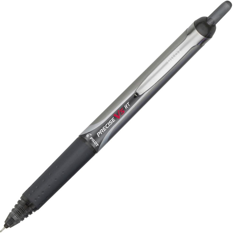 Pilot Precise V5 Rt Extra-Fine Premium Retractable Rolling Ball Pens - Extra Fine Pen Point - 0.5 Mm Pen Point Size - Needle Pen Point Style - Refillable - Retractable - Black Water Based Ink - Black