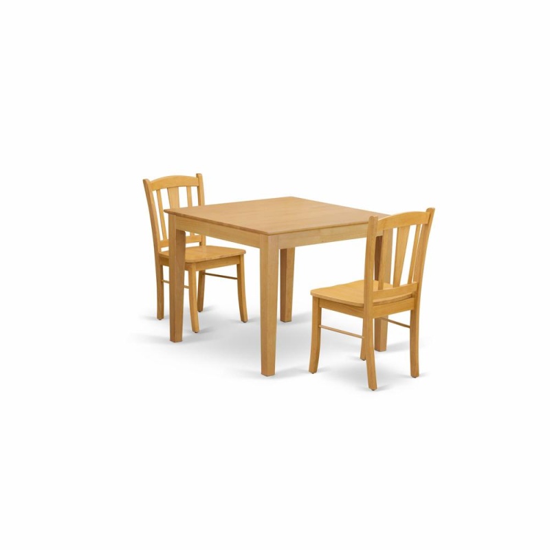 3-Piece Kitchen Dining Set with Oak Finish