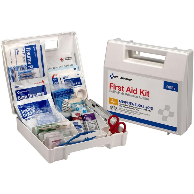 First Aid Only 25-Person Bulk Plastic First Aid Kit - Ansi Compliant - 141 X Piece(S) For 25 X Individual(S) - 1 Each