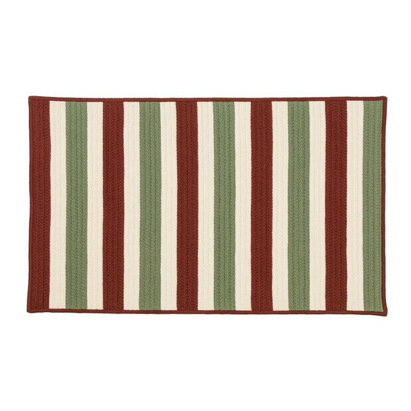Rudolf Reversible Holiday Rug - Red/Green/White 22" X 34"