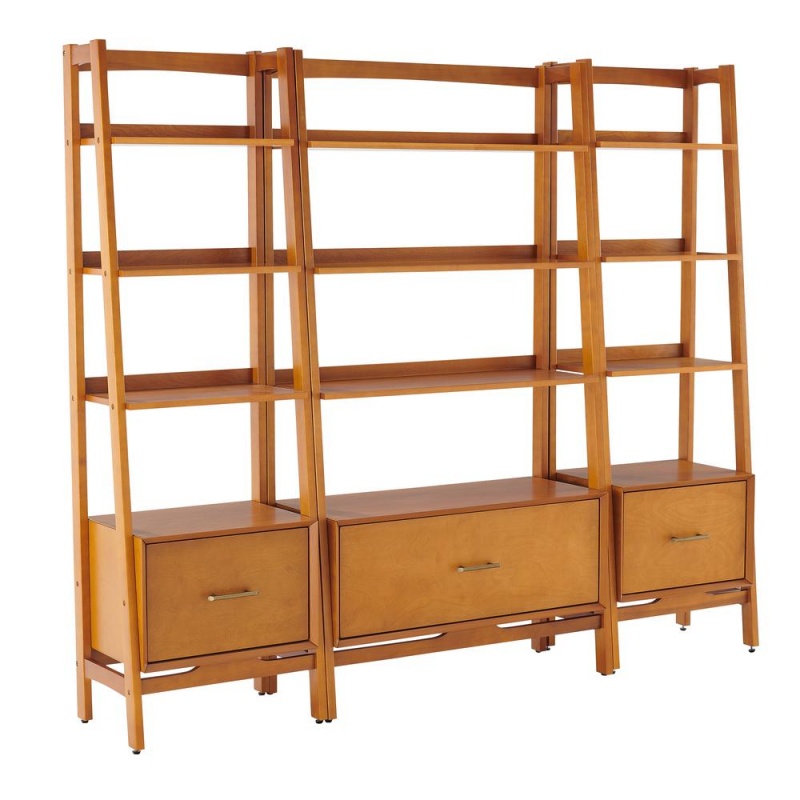 Landon 3-Piece Etagere Bookcase Set - Large Etagere & 2 Small Etageres