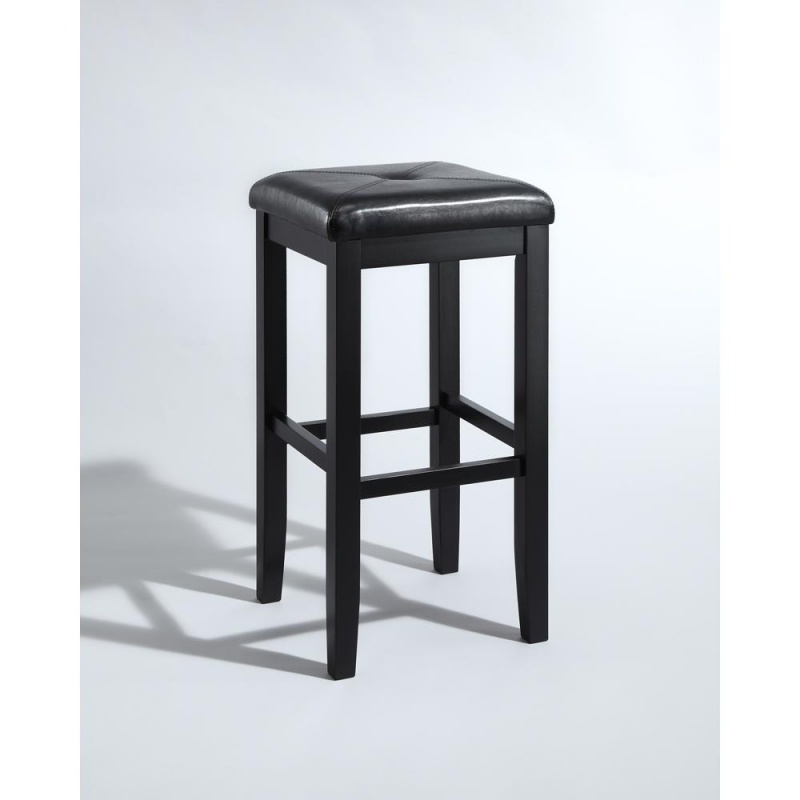 Upholstered Square Seat 2-Piece Bar Stool Set - 2 Stools