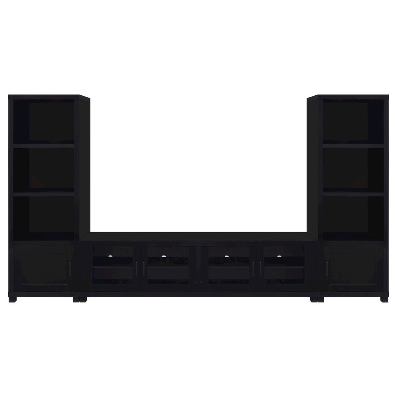 Jupiter 3-Piece Entertainment Center 79-Inch TV Stand Black