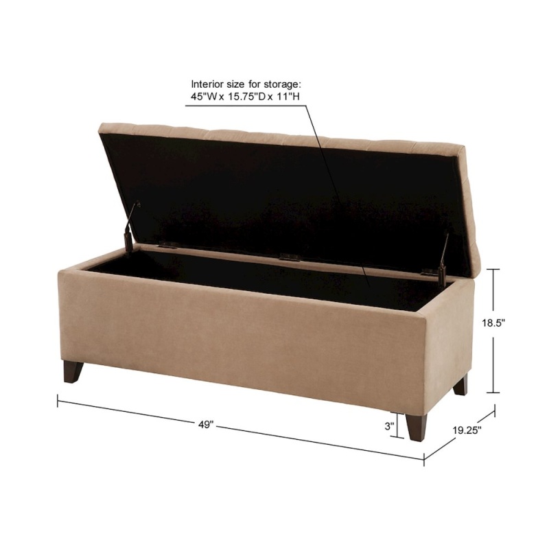 Tufted Top Soft Close Storage Bench