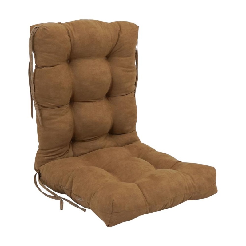 18-Inch By 38-Inch Solid Microsuede Tufted Chair Cushion