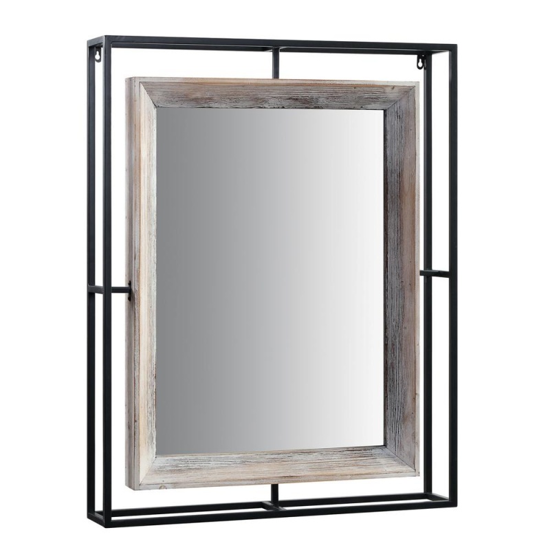 Alta Collection Mirror W/Fir And Metal/Brown