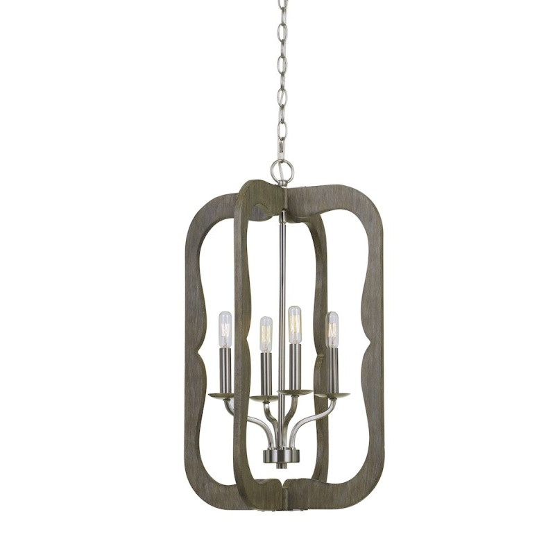 40W X 4 Portici Wood Pendant Fixture