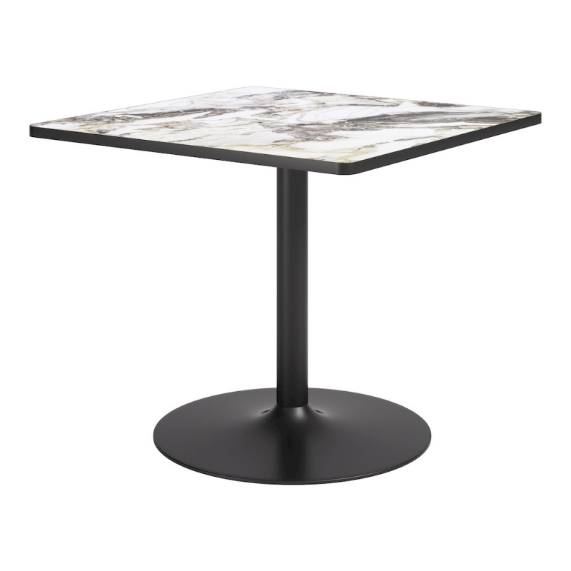 Caliza Dining Table Gray & Black