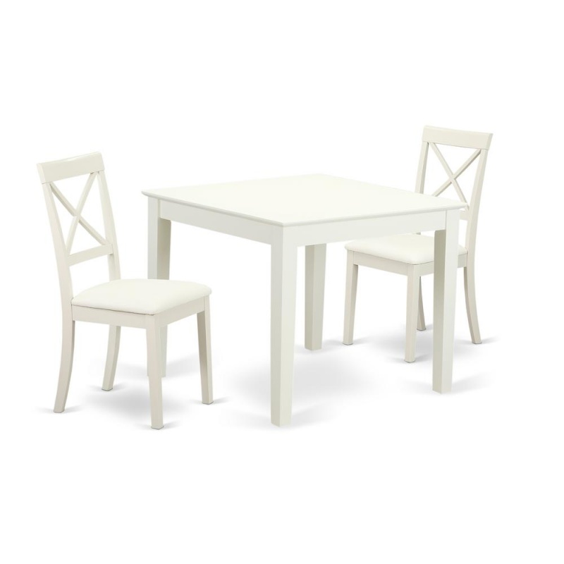 Dining Room Set Linen White, Oxbo3-Lwh-Lc