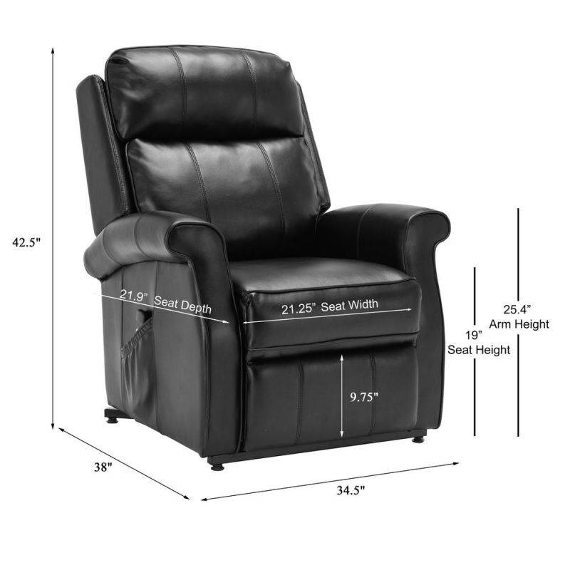 Lehman Black Traditional Lift Chair