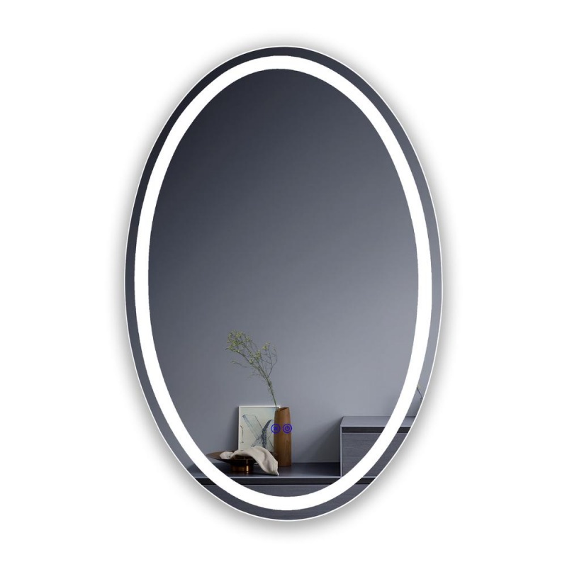 Chloe Lighting Luminosity Back Lit Oval Touchscreen Led Mirror 3 Color Temperatures 3000K-6000K 36" Height
