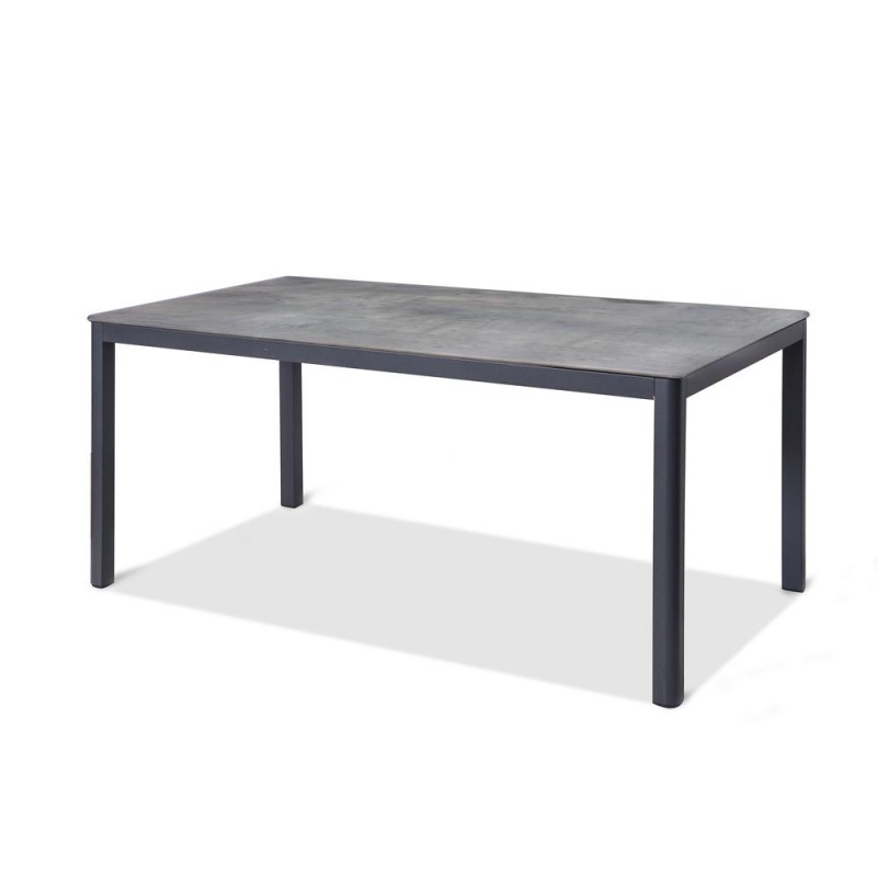 Anabel Indoor / Outdoor Dining Table, Grey Aluminium, Size: W63" D35.5" H29" Top:Toplit Top,Smart Line