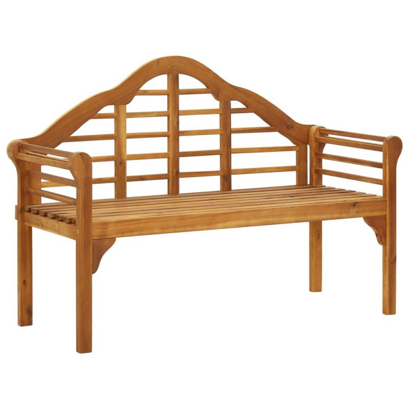 Vidaxl Garden Queen Bench With Cushion 53.1" Solid Acacia Wood 1410