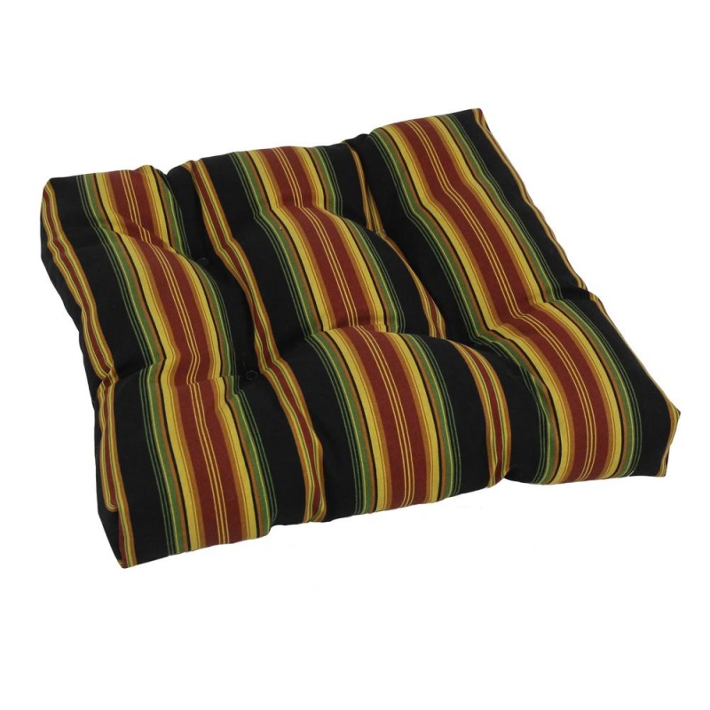 19-Inch Squared Spun Polyester Tufted Dining Chair Cushion