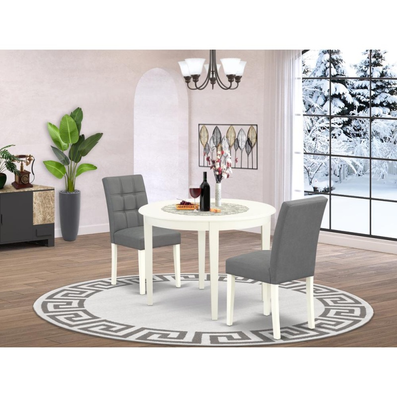 3 Piece Dinner Table Set Contain A Wooden Table