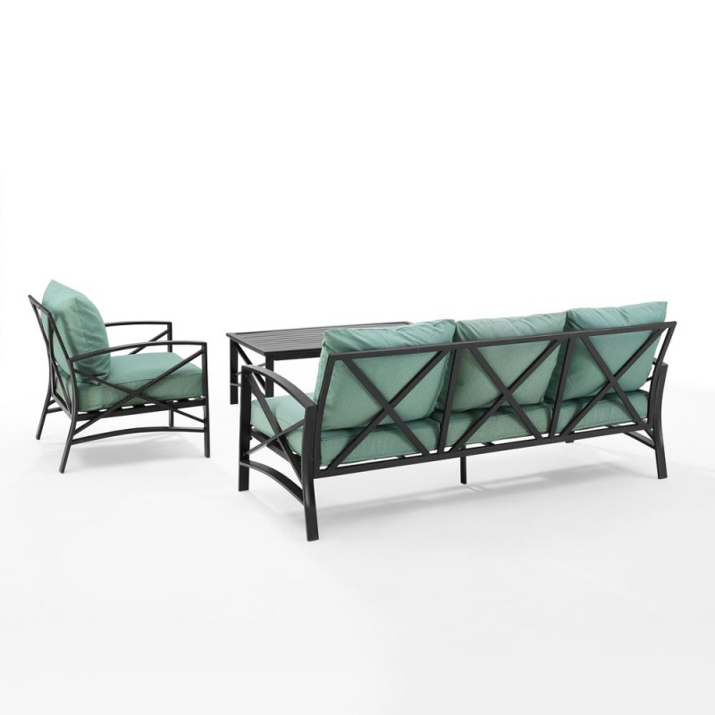 Kaplan 3Pc Outdoor Sofa Patio Furniture Set