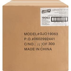 Genuine Joe Portion Cup Lid - 50 / Carton - 50 Per Bag - Transparent, Clear