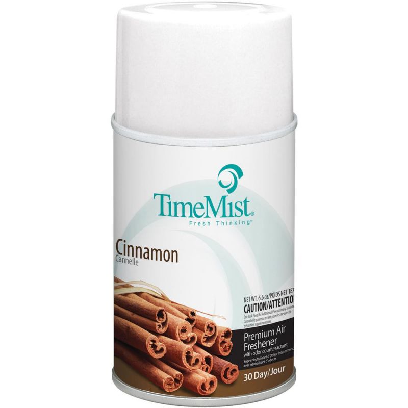 Timemist Cinnamon Premium Air Freshener Spray - Aerosol - 5.3 Fl Oz (0.2 Quart) - Cinnamon - 30 Day - 12 / Carton - Long Lasting, Odor Neutralizer