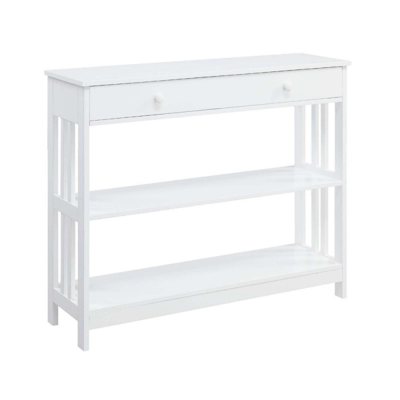 Mission 1 Drawer Console Table With Shelves