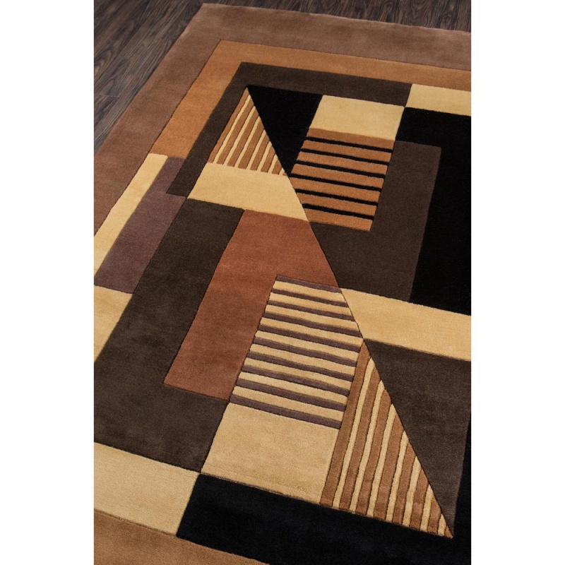 New Wave Area Rug, Gold, 7'9" X 7'9" Round