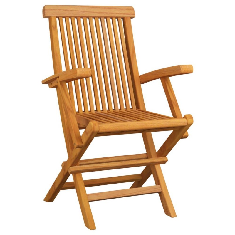 Vidaxl Garden Chairs With Black Cushions 6 Pcs Solid Teak Wood 2563
