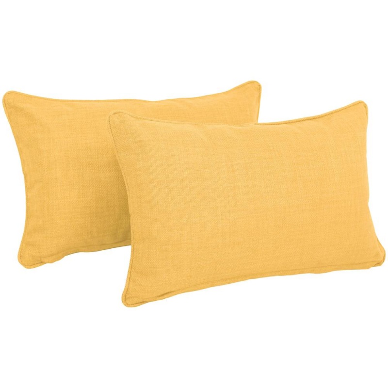 20-Inch by 12-Inch Outdoor Back Support Pillows, Lemon