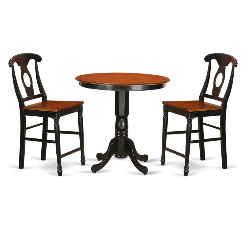 3 Pc Dining Counter Height Set - Dinette Table And 2 Counter Height Stool