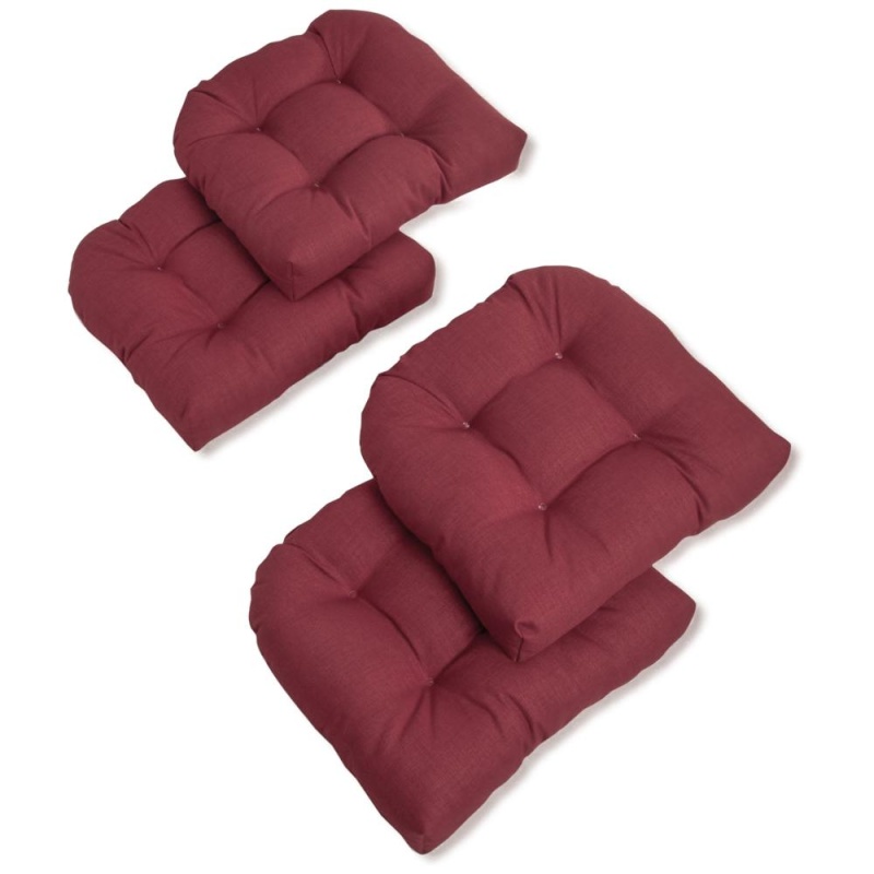 19-Inch U-Shaped Dining Chair Cushions, Set of 4
