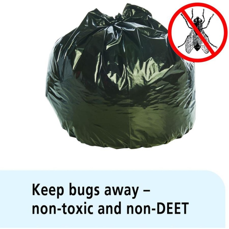 Stout Insect Repellent Trash Bags - 55 Gal Capacity - 37" Width X 52" Length - 2 Mil (51 Micron) Thickness - Black - Polyethylene - 65/Carton - Recycled