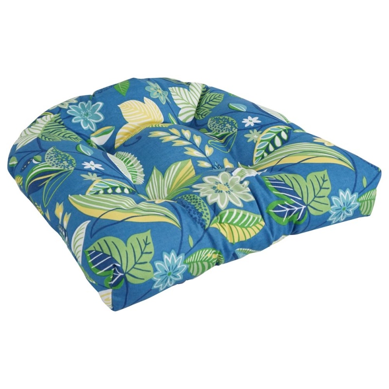 19-Inch U-Shaped Patterned Tufted Dining Chair Cushion