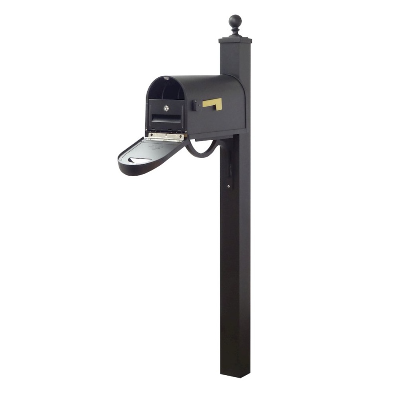 Classic Curbside Mailbox With Locking Insert And Springfield Mailbox Post