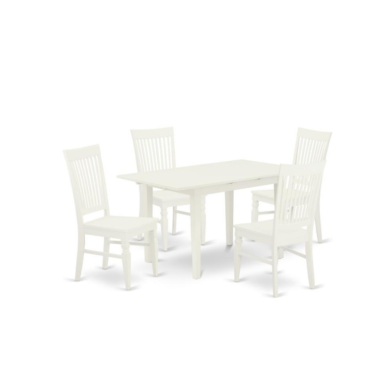 Dining Table- Dining Chairs, Nowe5-Whi-w