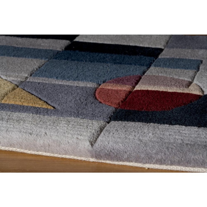 New Wave Area Rug, Blue, 5'3" X 8'