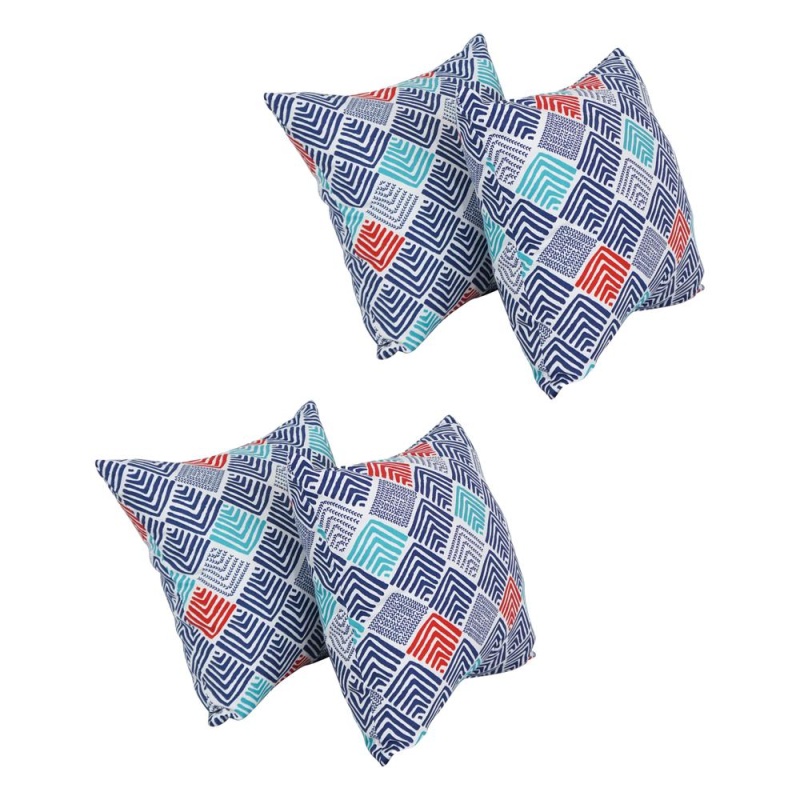17-Inch Square Polyester Outdoor Throw Pillows (Set Of 4) 9910-S4-Od-204