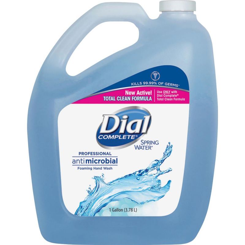 Dial Spring Water Scent Foaming Hand Wash - Spring Water Scent - 1 Gal (3.8 L) - Kill Germs - Hand - Blue - 4 / Carton