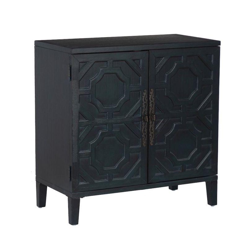 Merrin Wood 2 Door Accent Cabinet Midnight Blue
