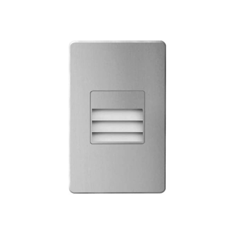 Brushed-Alum Rectangle In/Out 3W LED