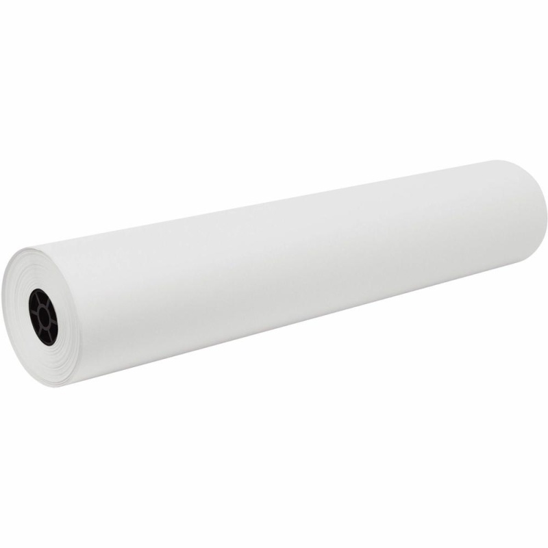 Decorol Flame-Retardant Art Paper Roll - Art, Classroom, Office, Banner, Bulletin Board - 7.40"Height X 36"Width X 1000 Ftlength - 1 / Roll - White - Sulphite